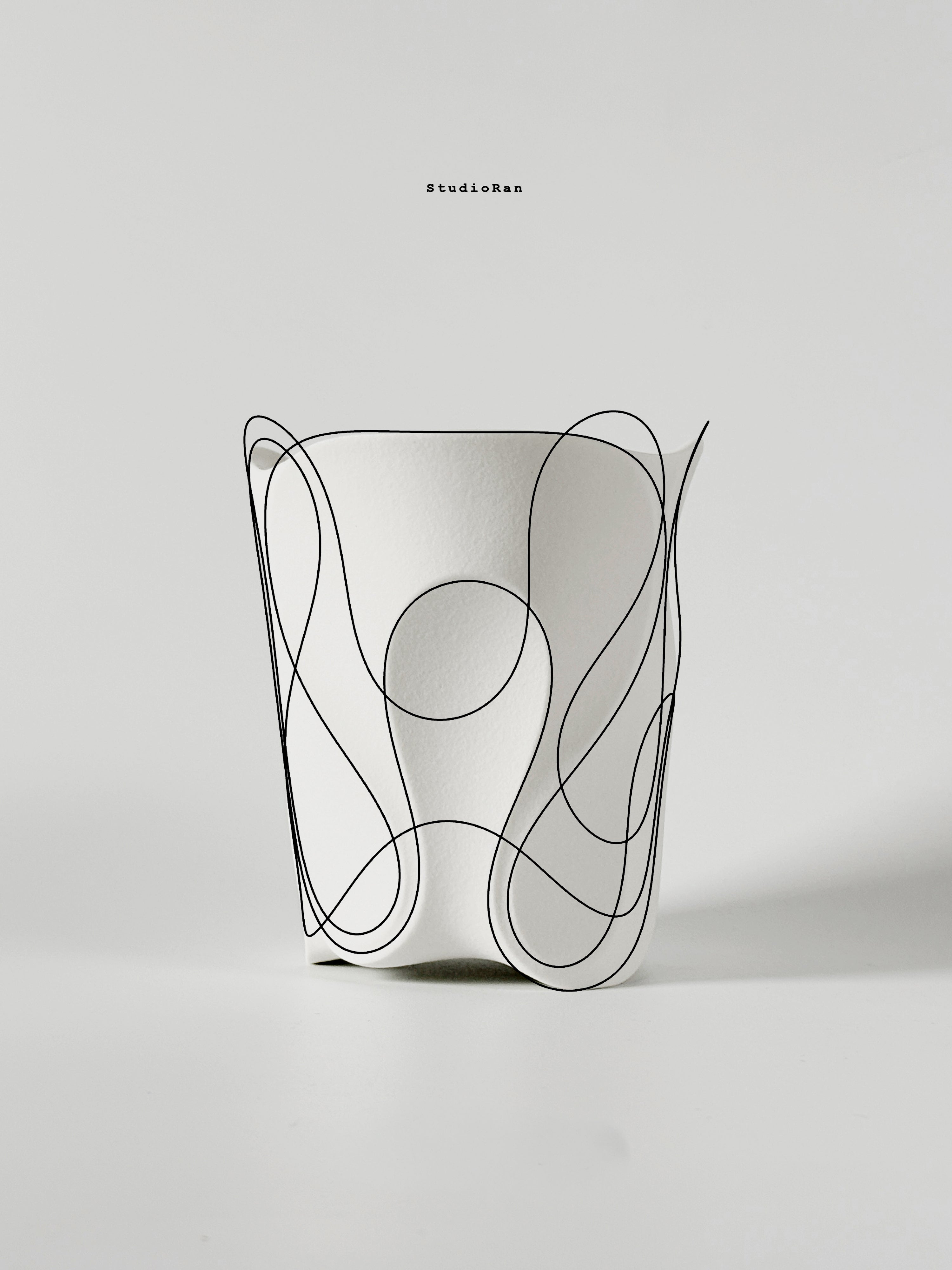 Damo 10oz Handcrafted Porcelain Cup Studio Ran FORM Collection