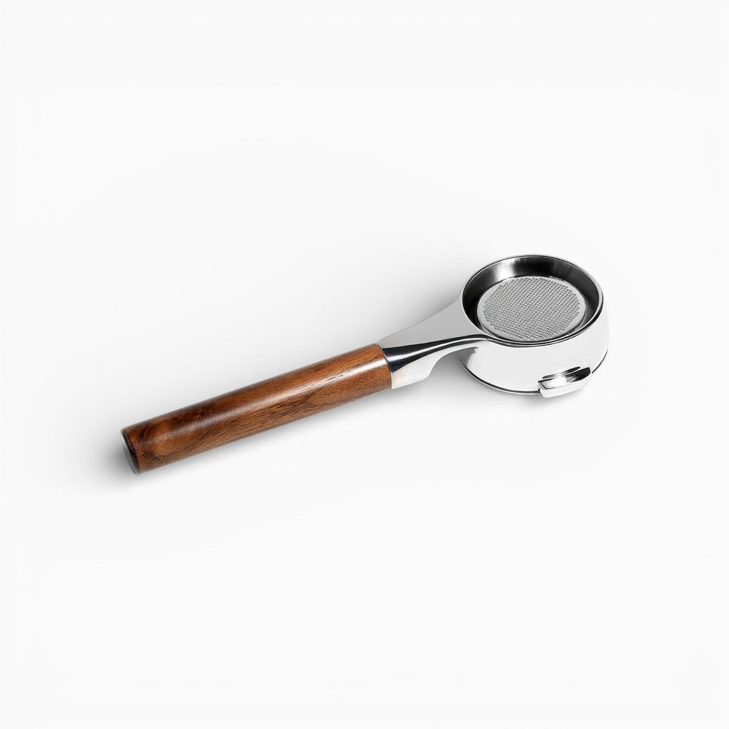 Bottomless Portafilter with Walnut Handle