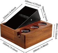 Artizan 58mm Espresso Knock Box & Tamping Station — Walnut