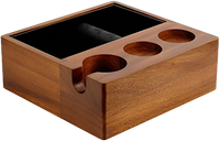 Artizan 58mm Espresso Knock Box & Tamping Station — Walnut