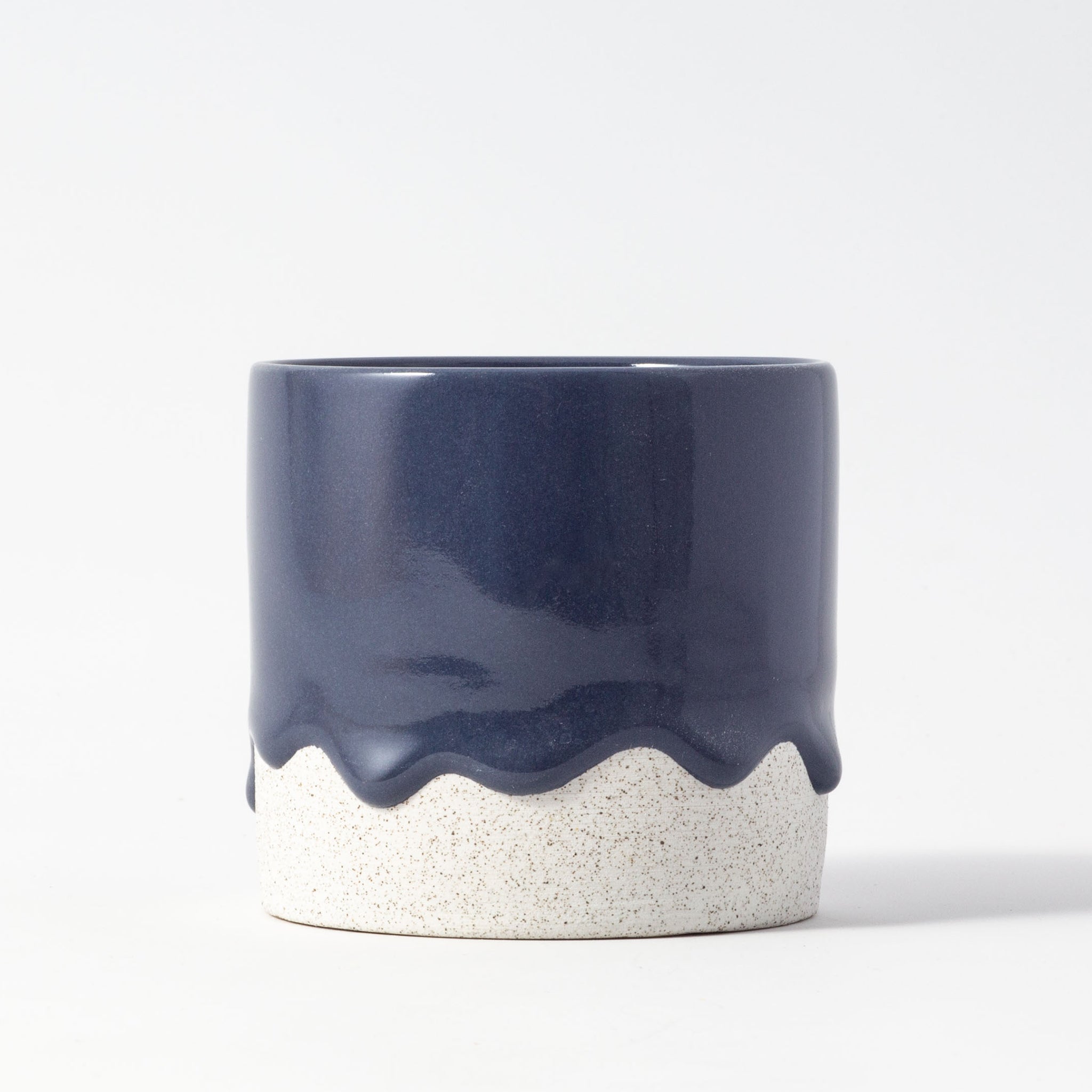 Drippy Pots Squat Cylinder — Handmade Ceramic (12 oz)