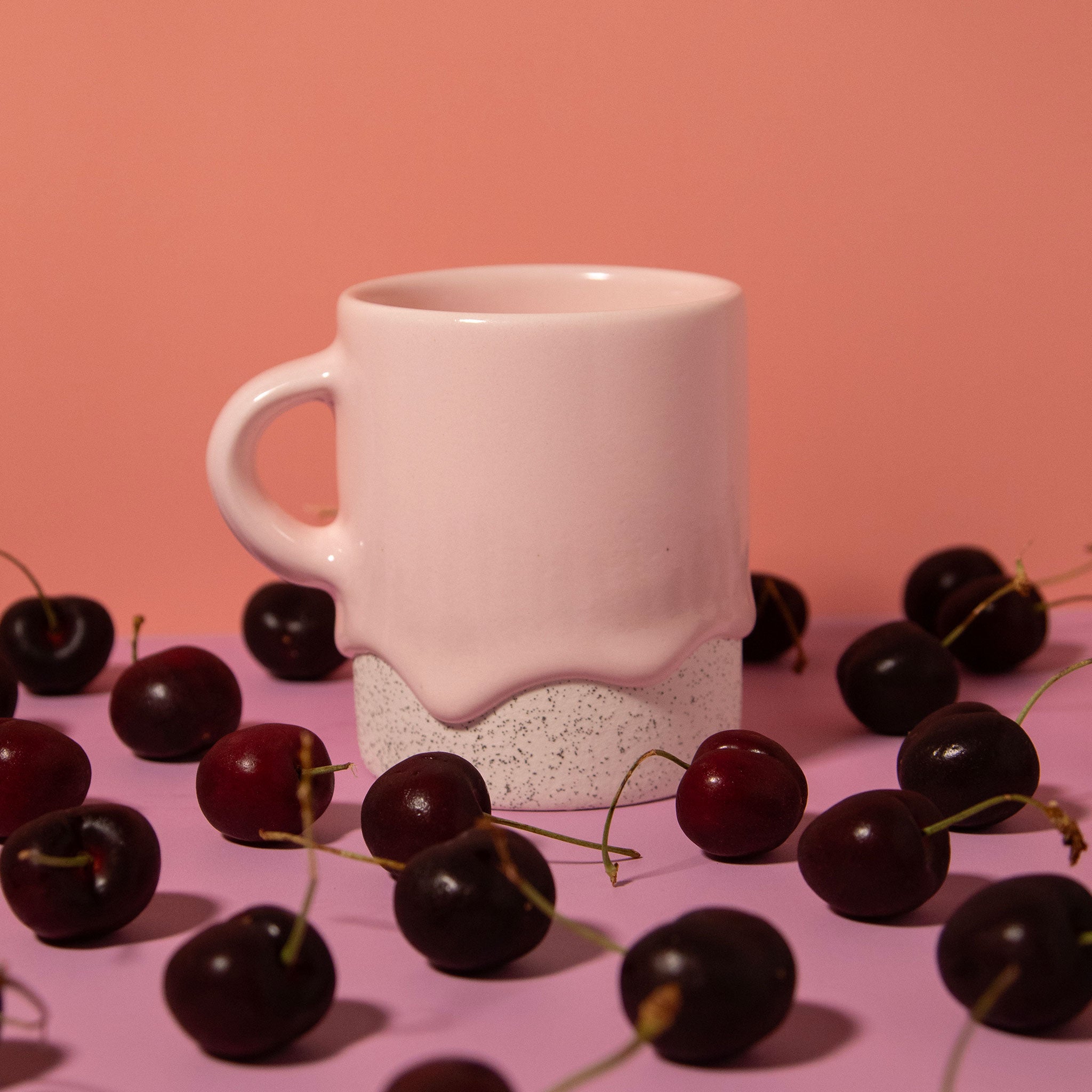 Drippy Pots Cylinder Mug — Handmade Ceramic (10 oz)