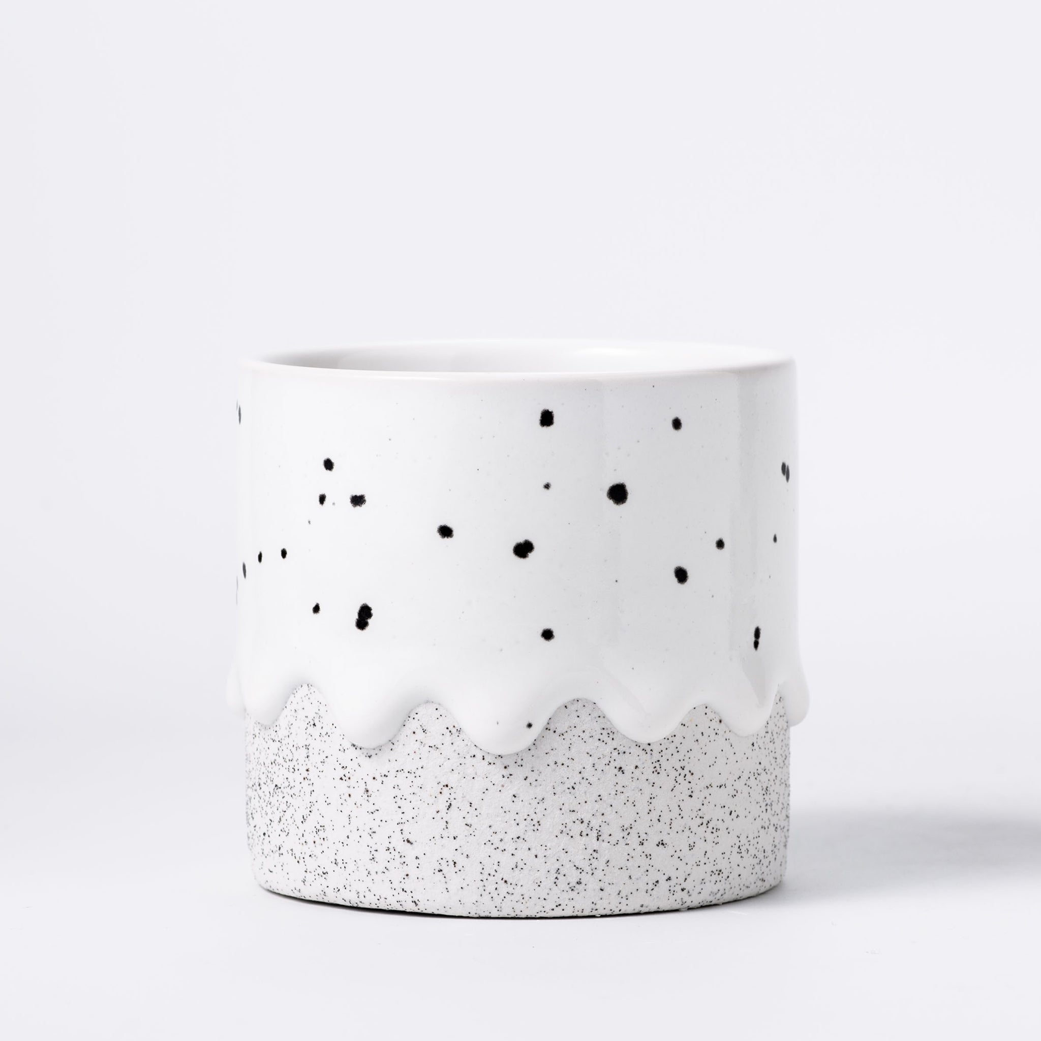 Drippy Pots Squat Cylinder — Handmade Ceramic (12 oz)