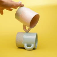Drippy Pots Cylinder Mug — Handmade Ceramic (10 oz)