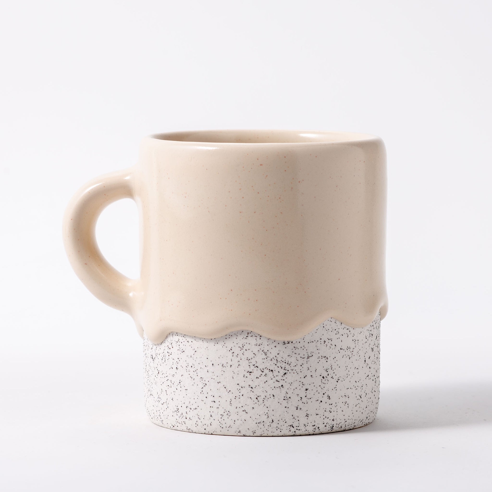 Drippy Pots Cylinder Mug — Handmade Ceramic (10 oz)
