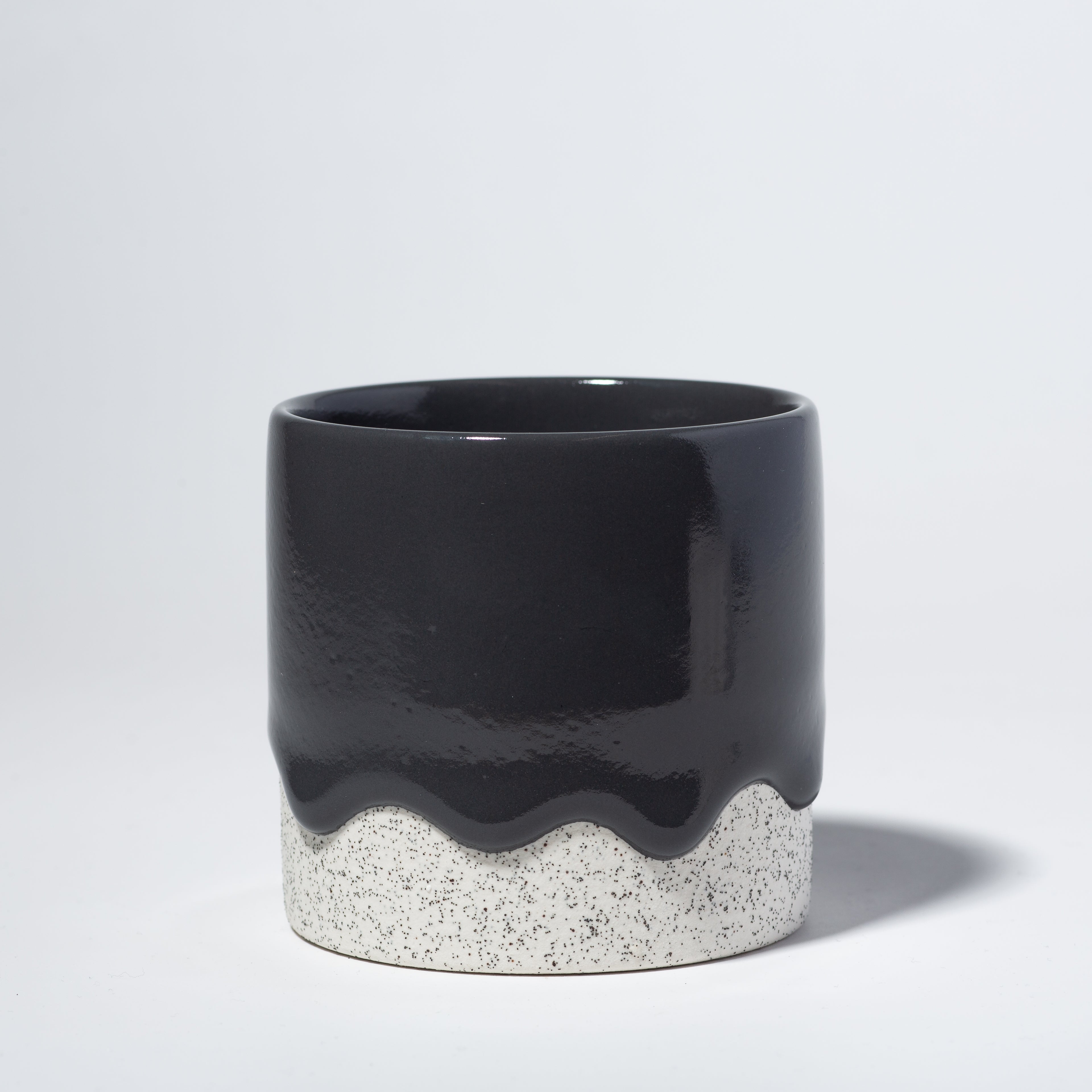 Drippy Pots Squat Cylinder — Handmade Ceramic (12 oz)
