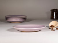 Spinware Latte Cup — Purple & White Stoneware (10–12 oz)
