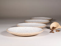 Spinware Latte Cup — Speckled & White Stoneware (10–12 oz)