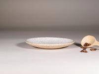 Spinware Latte Cup — Speckled & White Stoneware (10–12 oz)