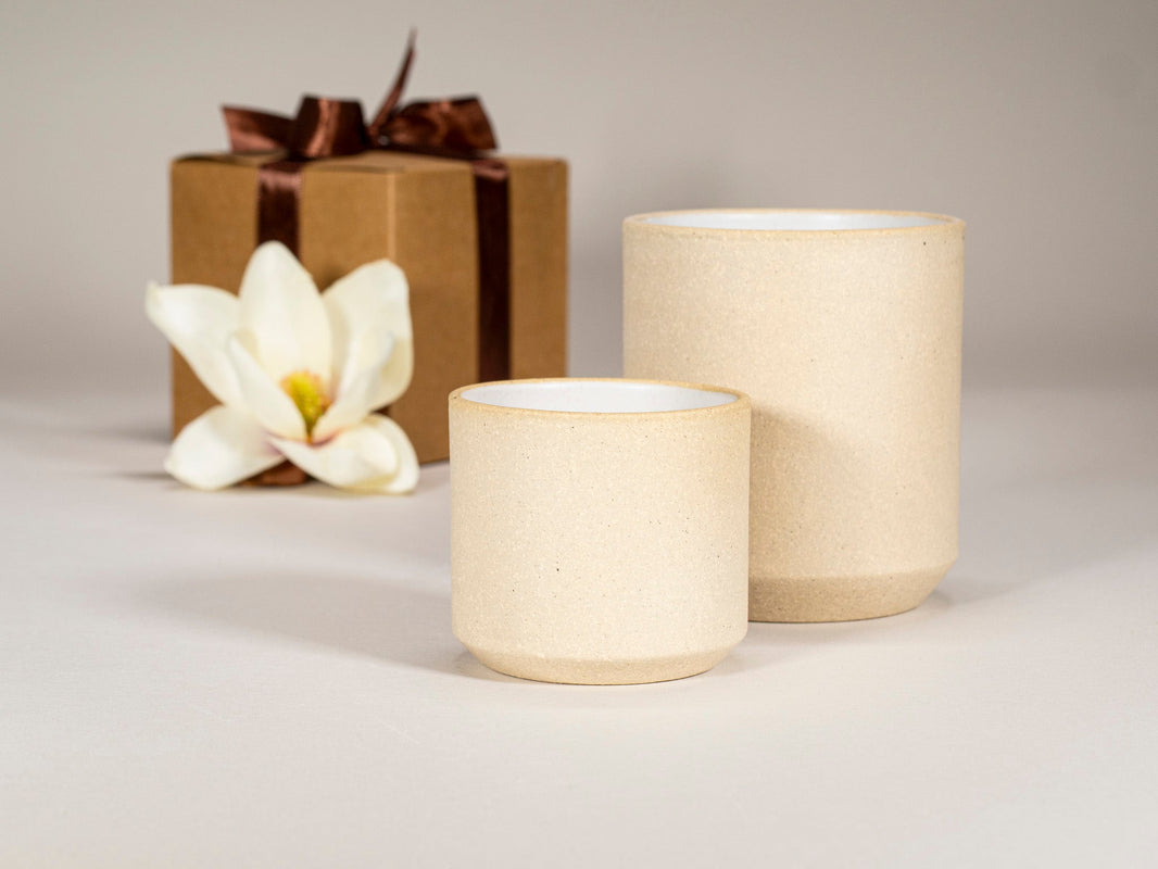Spinware Cup Duo Gift Set — Sandy & White Stoneware