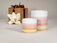 Spinware Cup Duo Gift Set — Pink & White Stoneware
