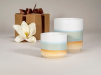 Spinware Cup Duo Gift Set — Light Blue & White Stoneware