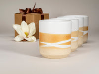 Spinware Cup Duo Gift Set — Sandy & White Trailed Stoneware