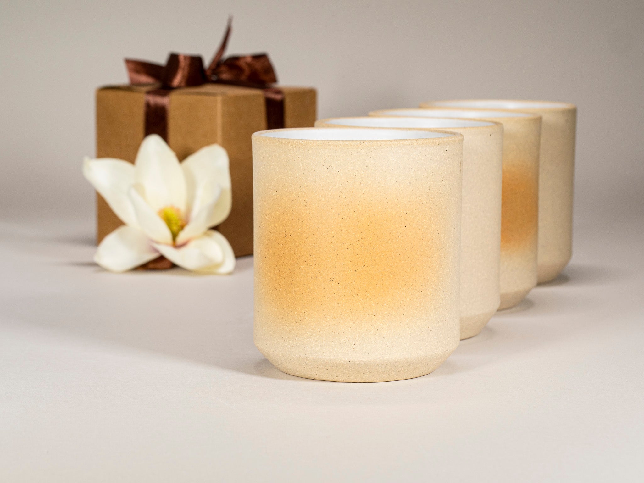 Spinware Cup Duo Gift Set — Sandy & White Stoneware