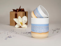 Spinware Cup Duo Gift Set — Blue-Purple & White Stoneware