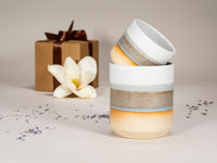 Spinware Cup Duo Gift Set — Brown-Blue & White Stoneware