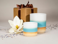Spinware Cup Duo Gift Set — Turquoise & White Stoneware
