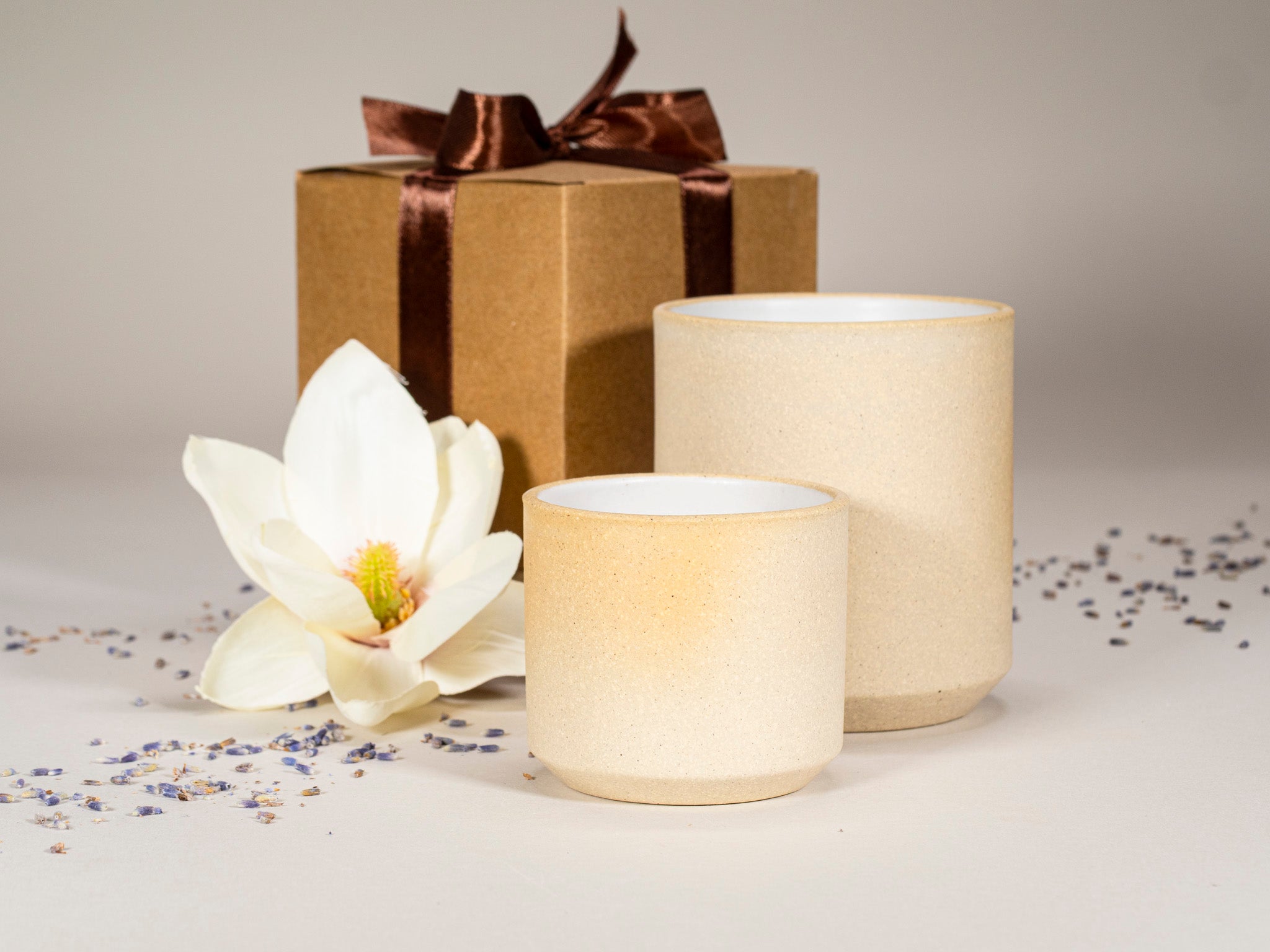 Spinware Cup Duo Gift Set — Sandy & White Stoneware