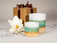 Spinware Cup Duo Gift Set — Green & White Stoneware