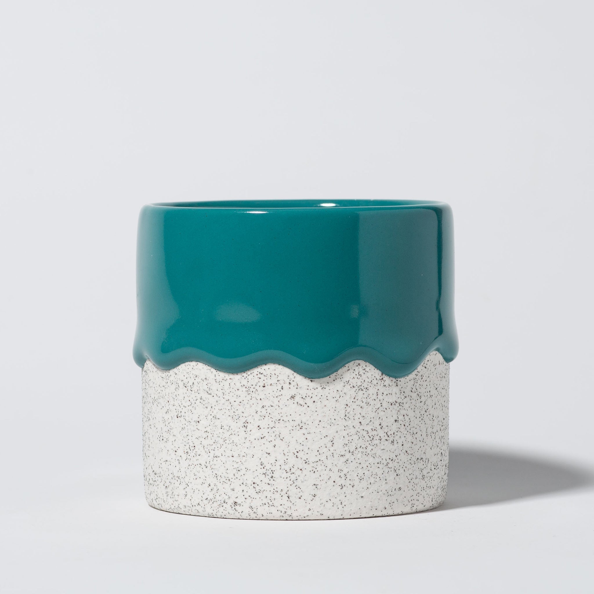 Drippy Pots Squat Cylinder — Handmade Ceramic (12 oz)