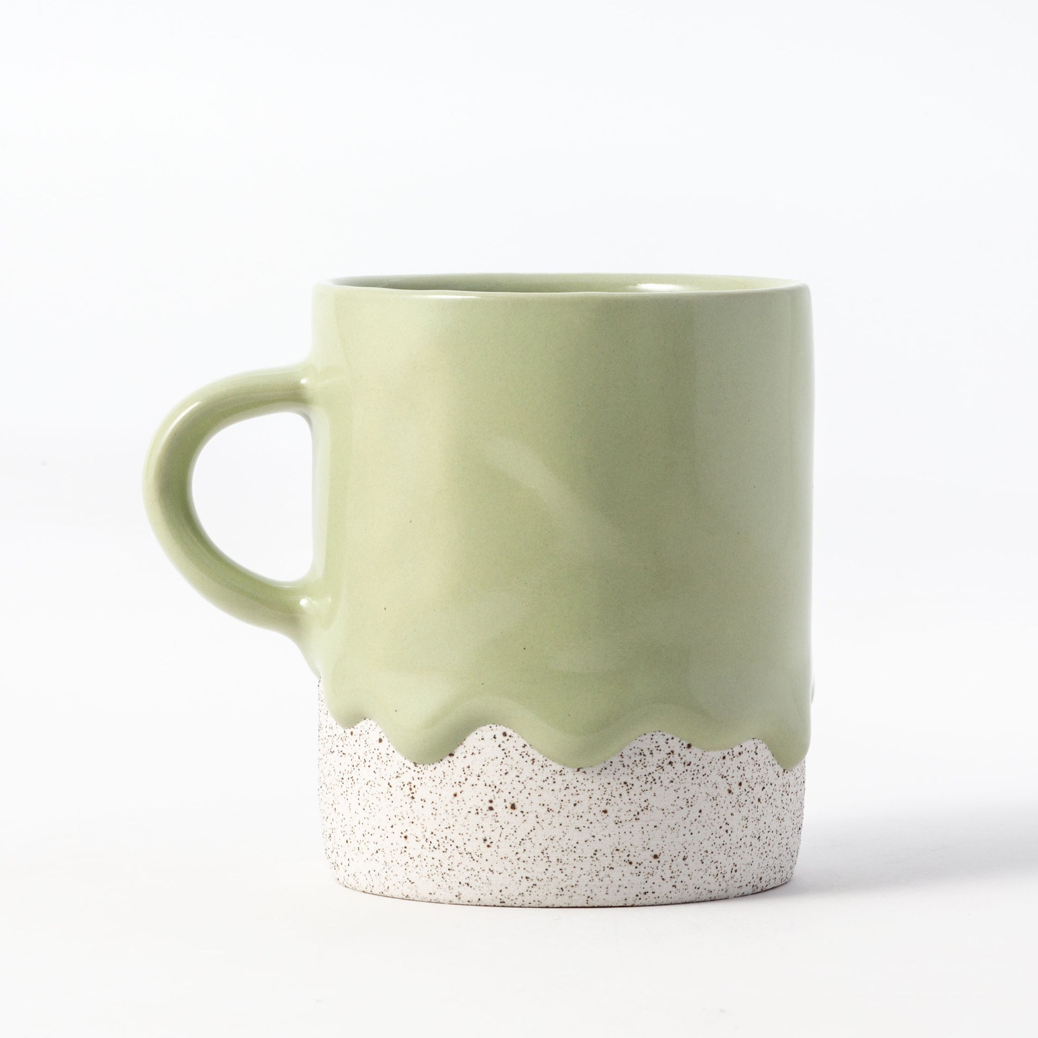 Drippy Pots Cylinder Mug — Handmade Ceramic (10 oz)