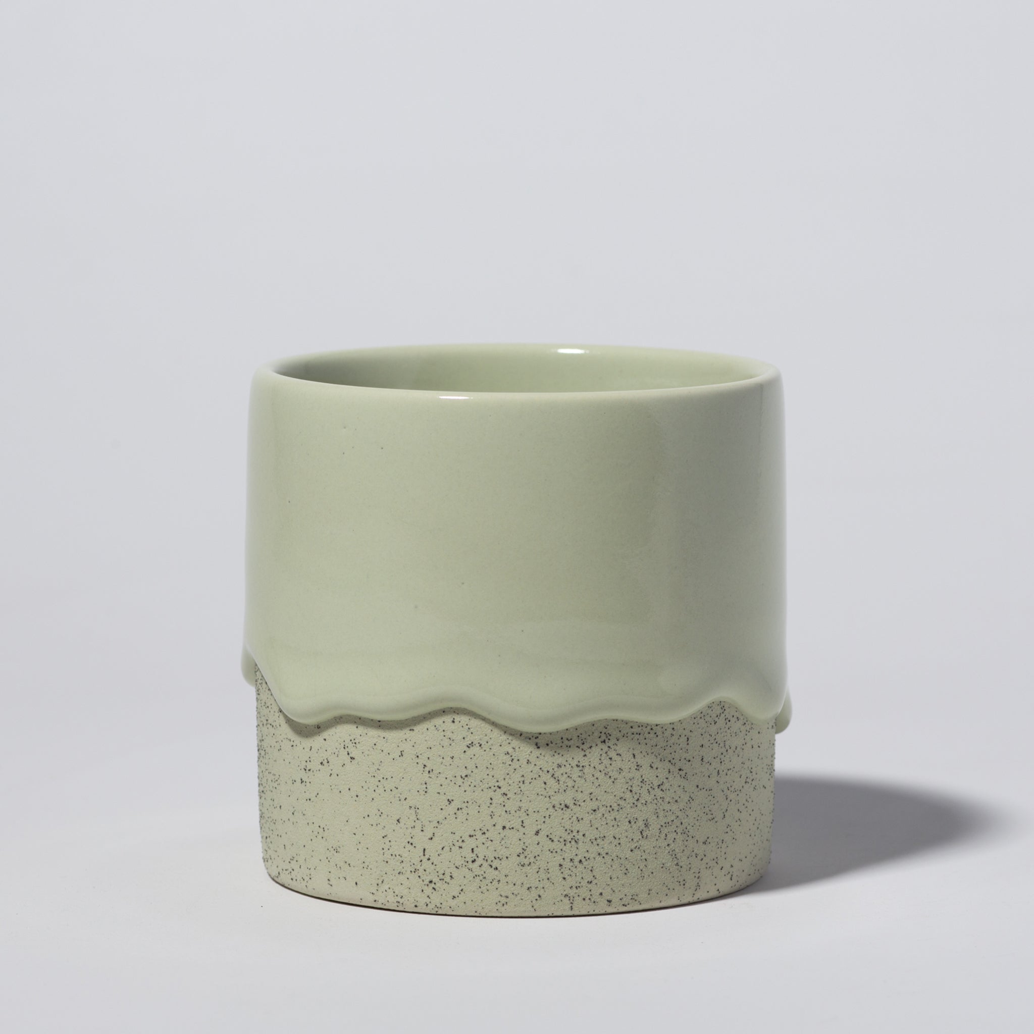 Drippy Pots Squat Cylinder — Handmade Ceramic (12 oz)