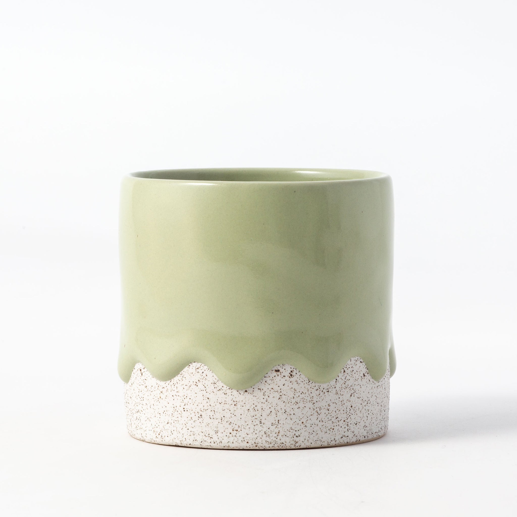 Drippy Pots Squat Cylinder — Handmade Ceramic (12 oz)
