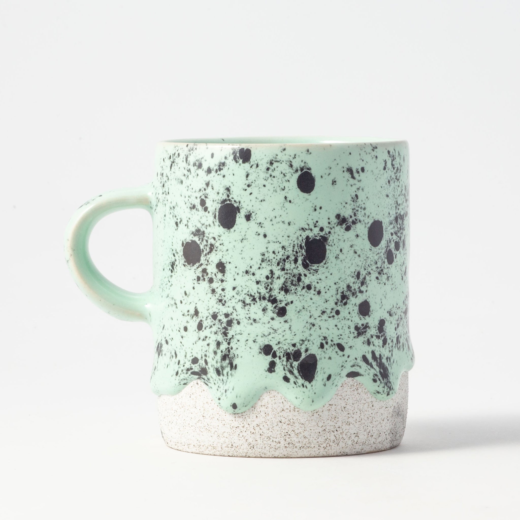 Drippy Pots Cylinder Mug — Handmade Ceramic (10 oz)