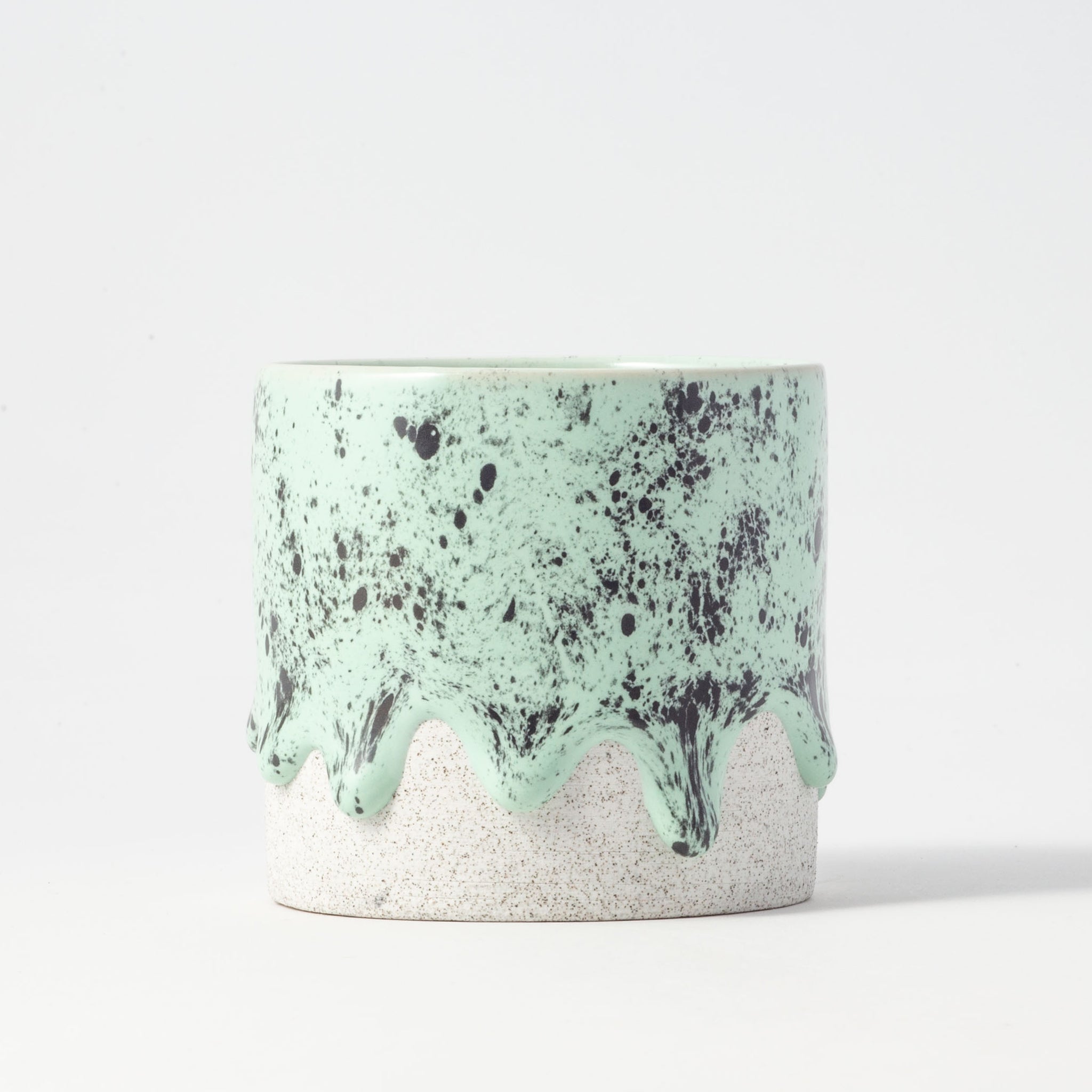 Drippy Pots Squat Cylinder — Handmade Ceramic (12 oz)