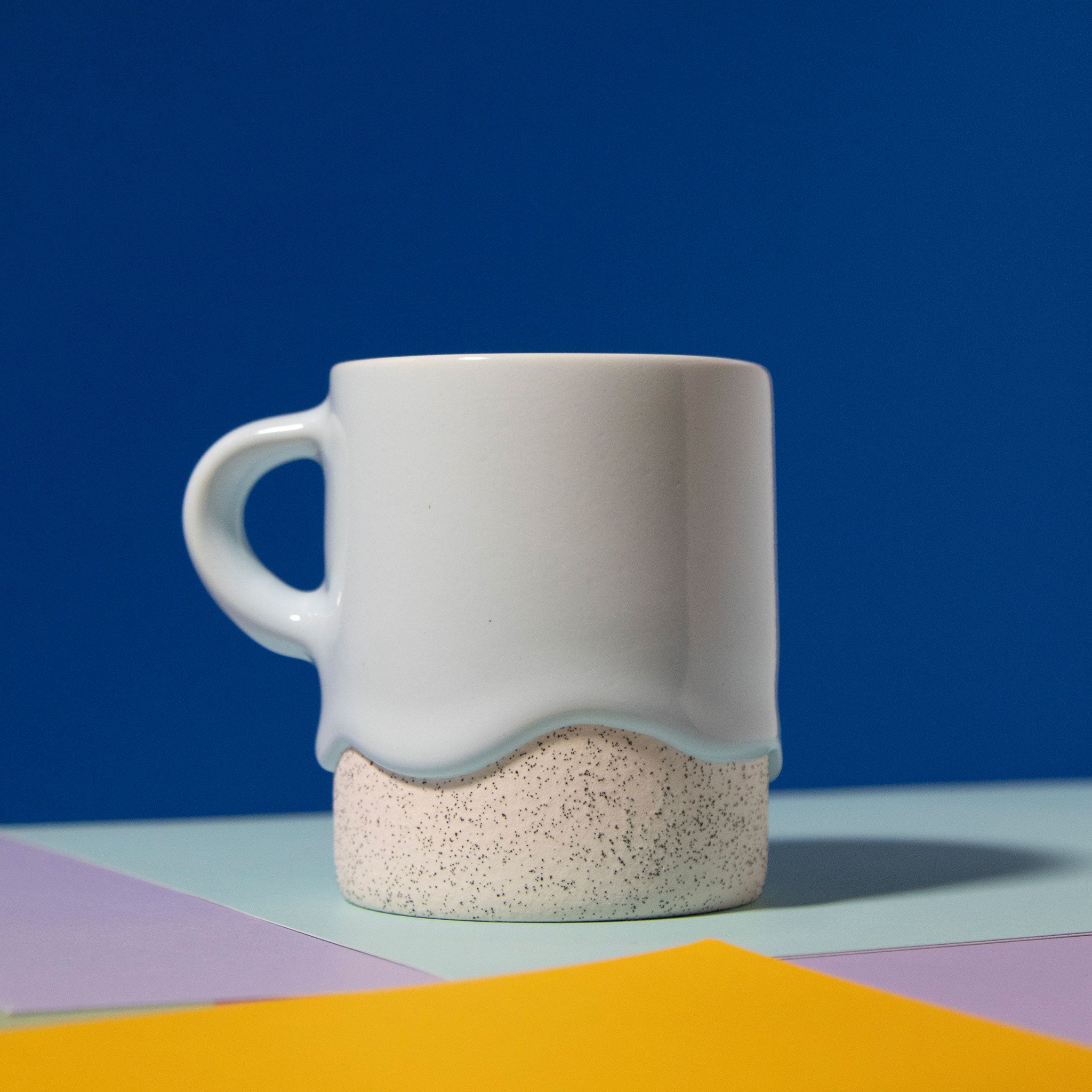 Drippy Pots Cylinder Mug — Handmade Ceramic (10 oz)