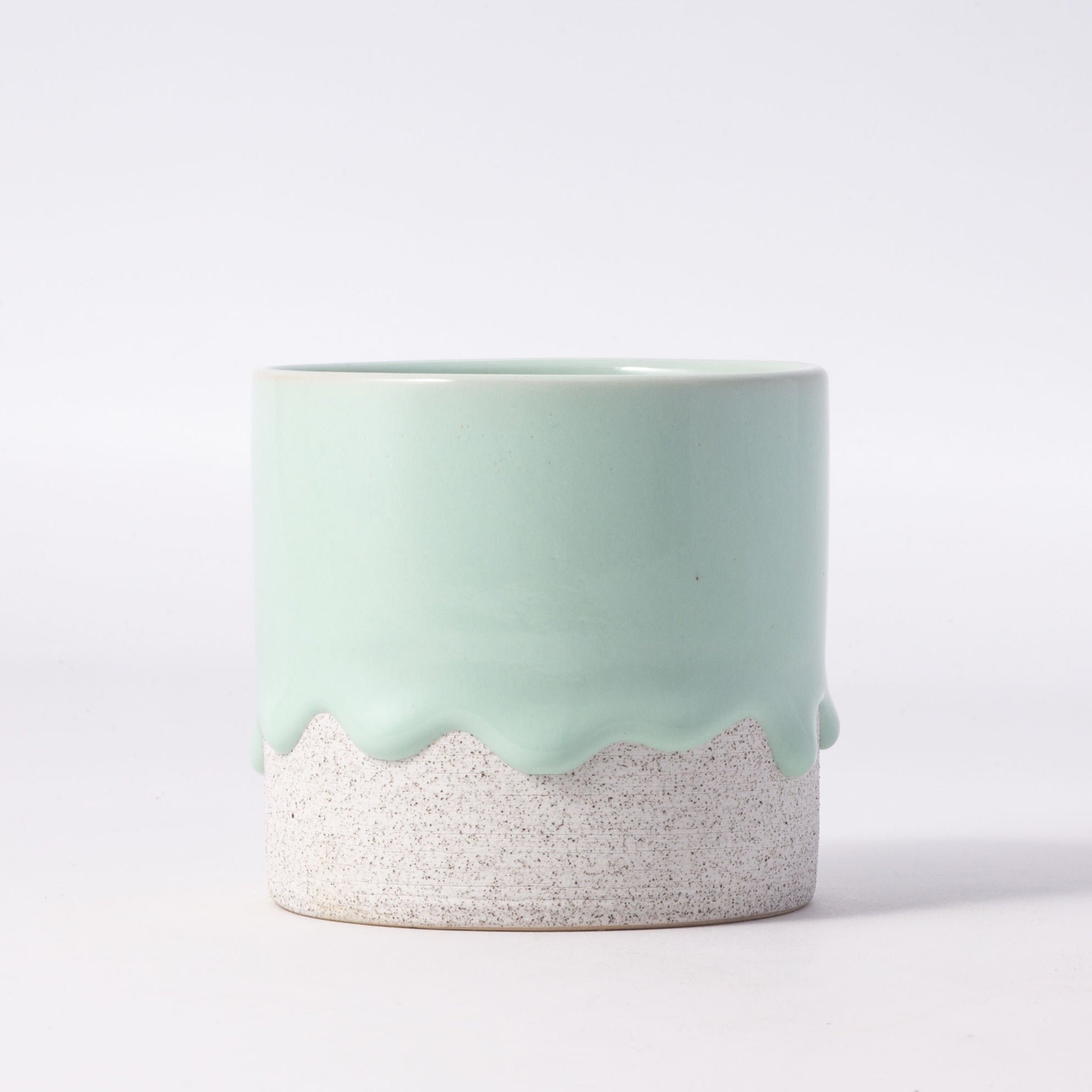 Drippy Pots Squat Cylinder — Handmade Ceramic (12 oz)