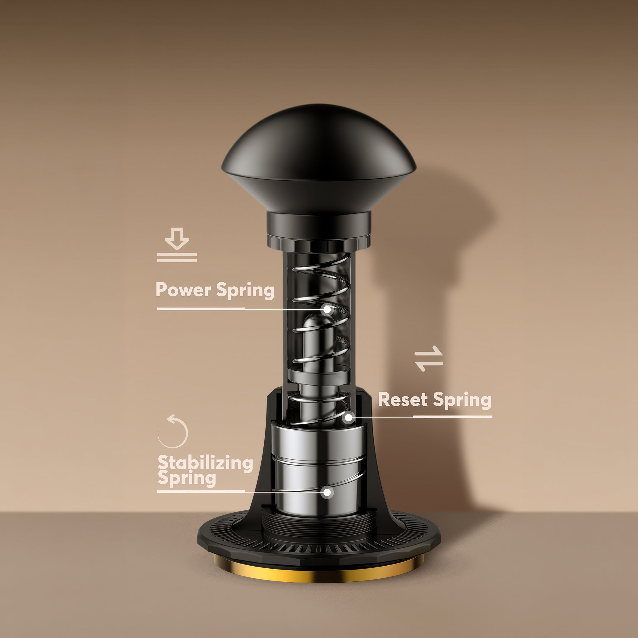 Titanium Spring-Loaded Espresso Tamper
