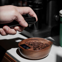 Electronic Walnut Coffee Scale With Leaf Shade
