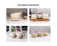 Spinware Latte Cup — Speckled & White Stoneware (10–12 oz)