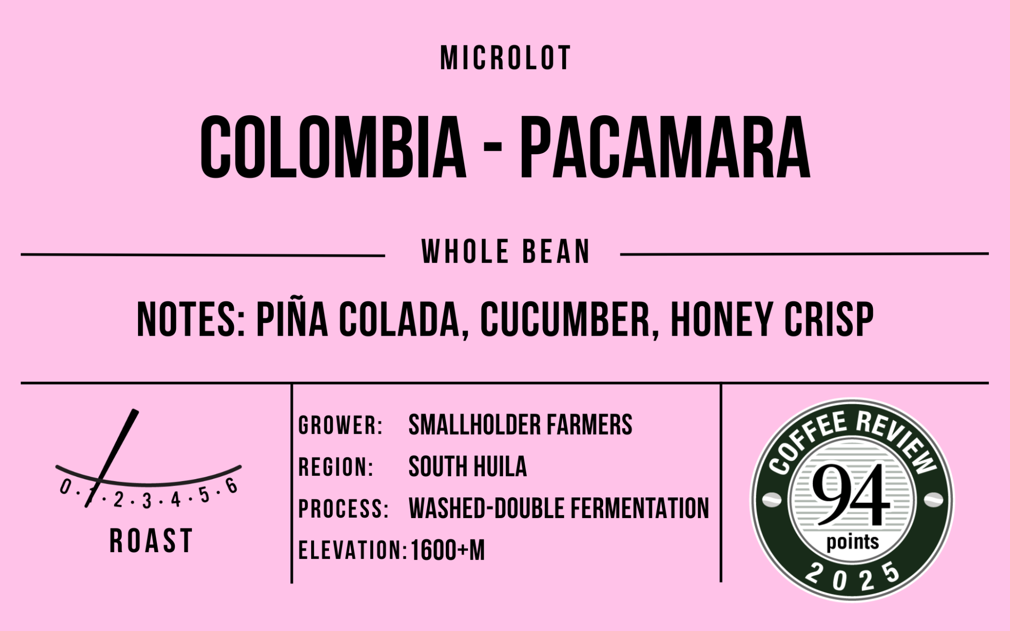 Colombia Pacamara Microlot
