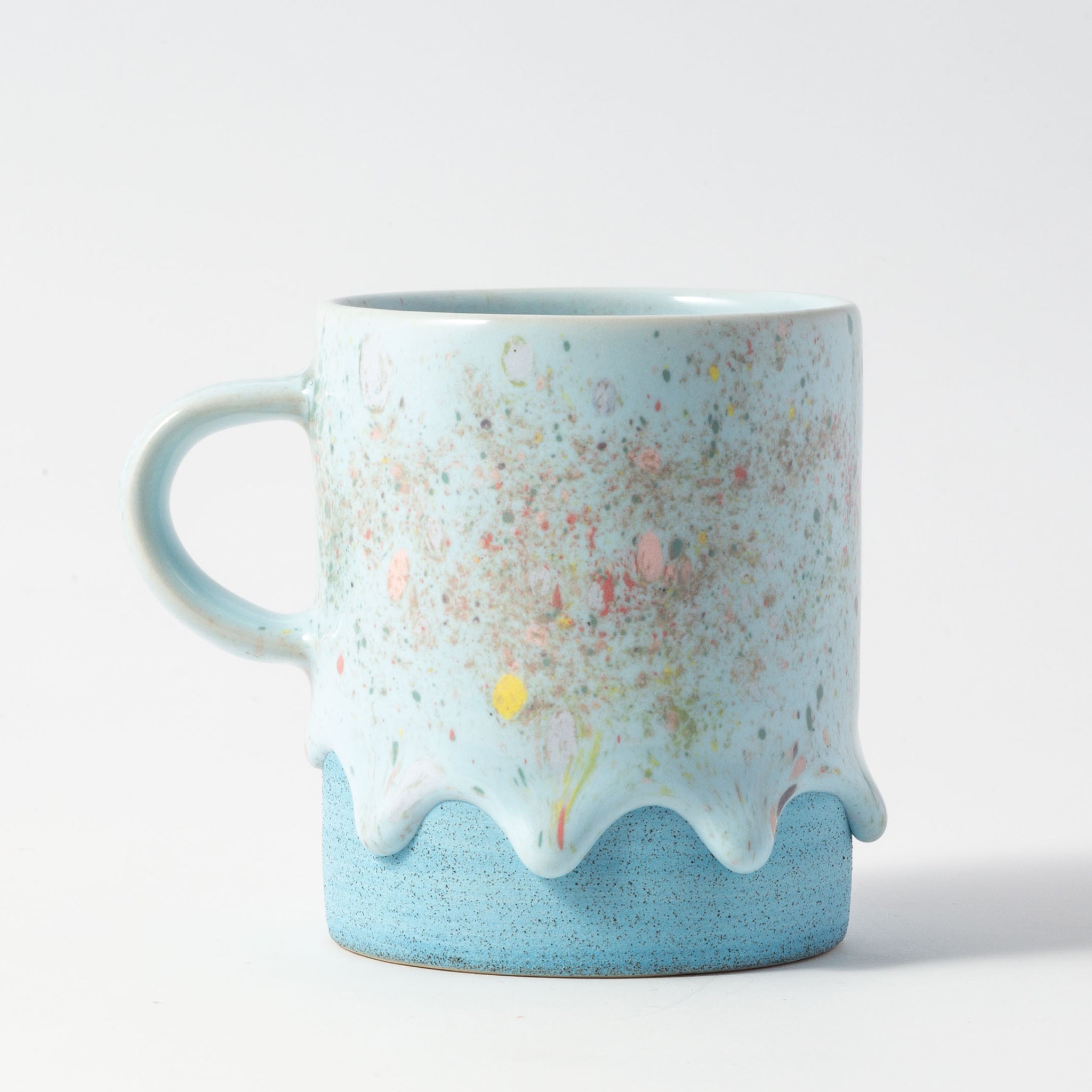 Drippy Pots Cylinder Mug — Handmade Ceramic (10 oz)