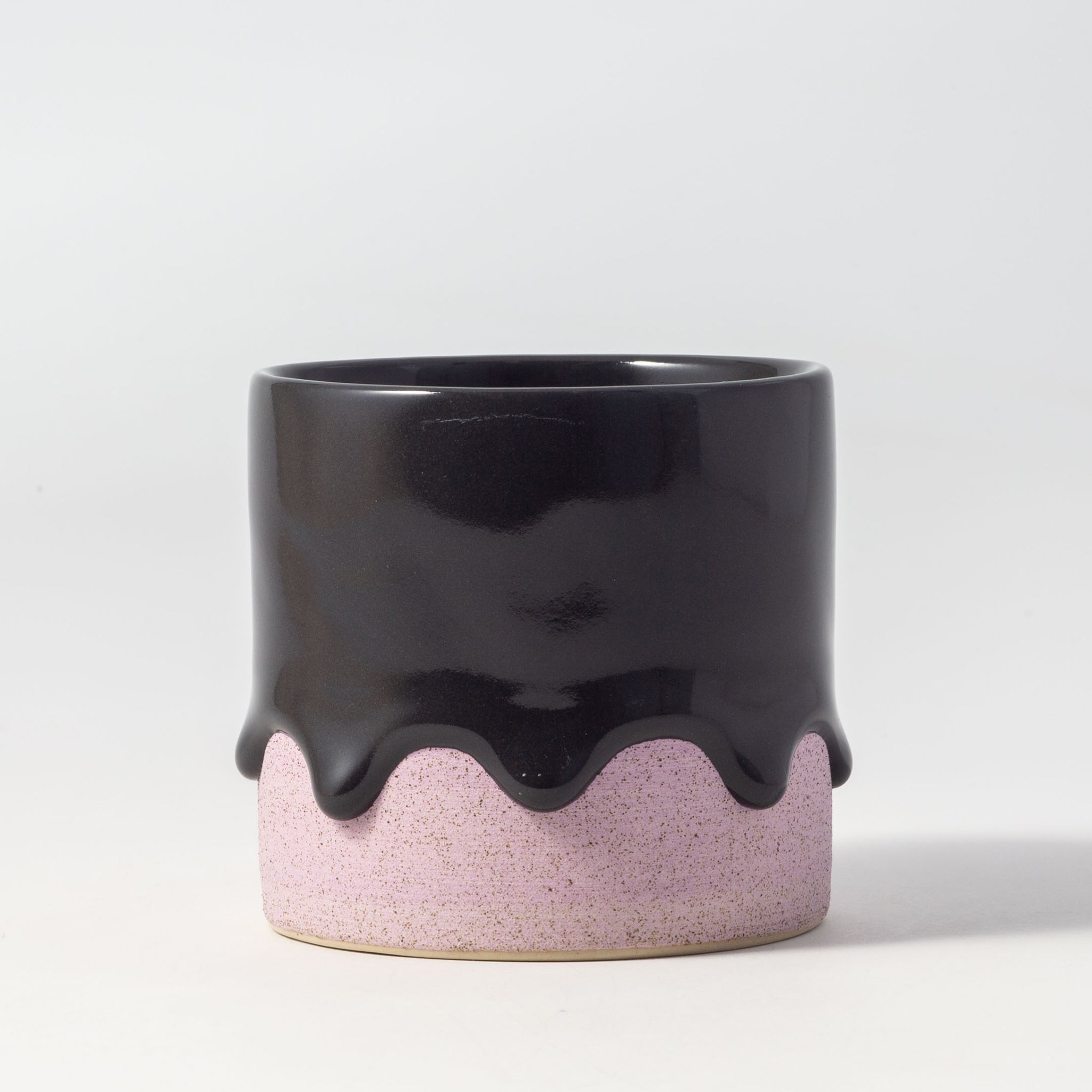 Drippy Pots Squat Cylinder — Handmade Ceramic (12 oz)