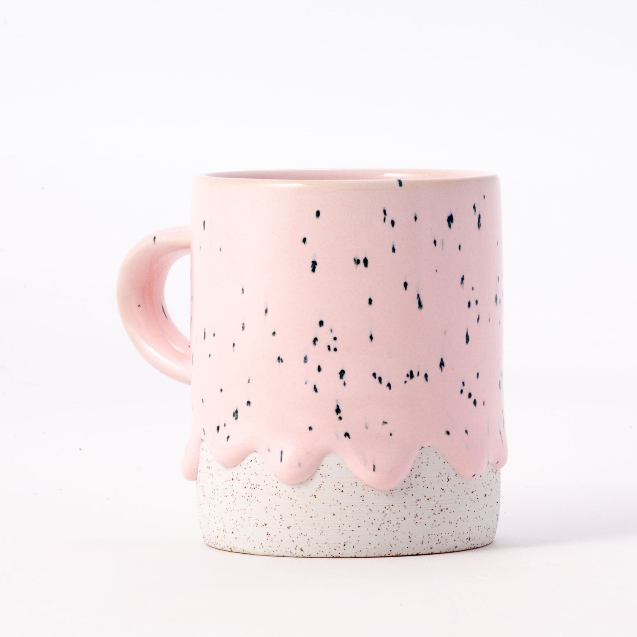 Drippy Pots Cylinder Mug — Handmade Ceramic (10 oz)