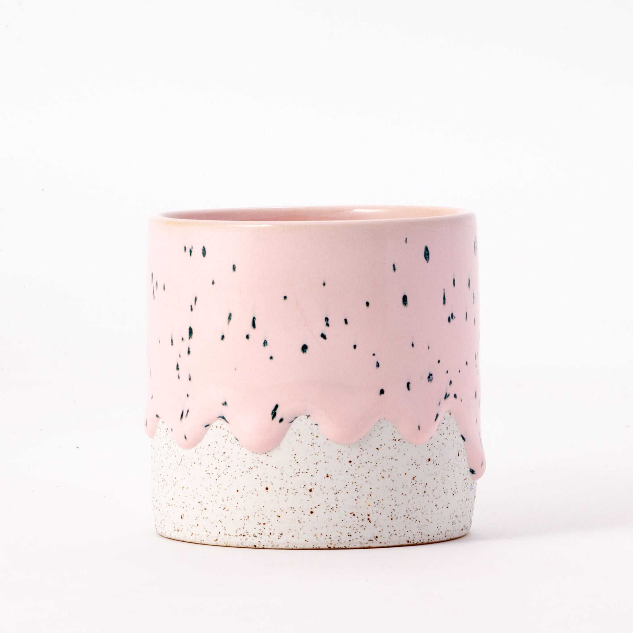 Drippy Pots Squat Cylinder — Handmade Ceramic (12 oz)