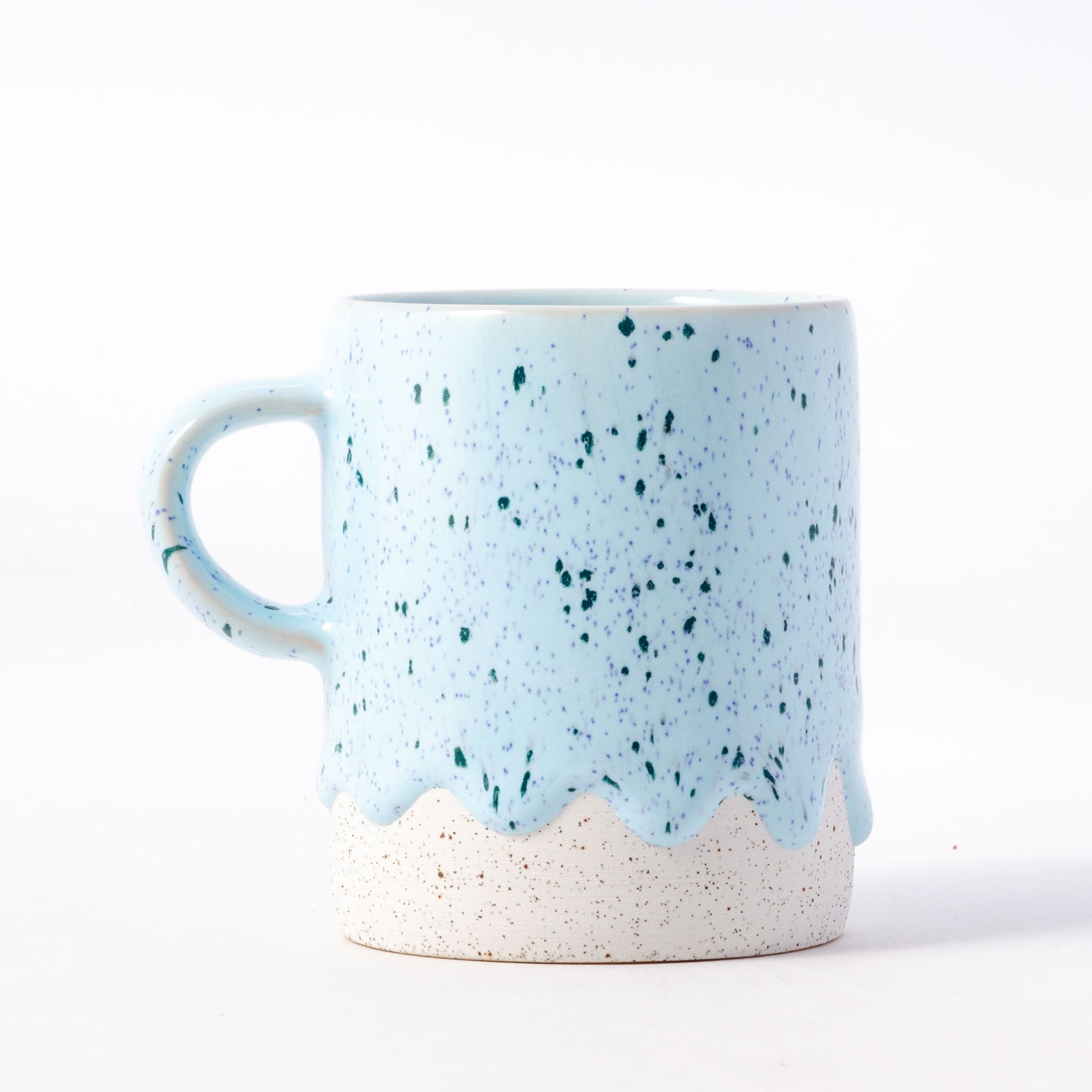 Drippy Pots Cylinder Mug — Handmade Ceramic (10 oz)