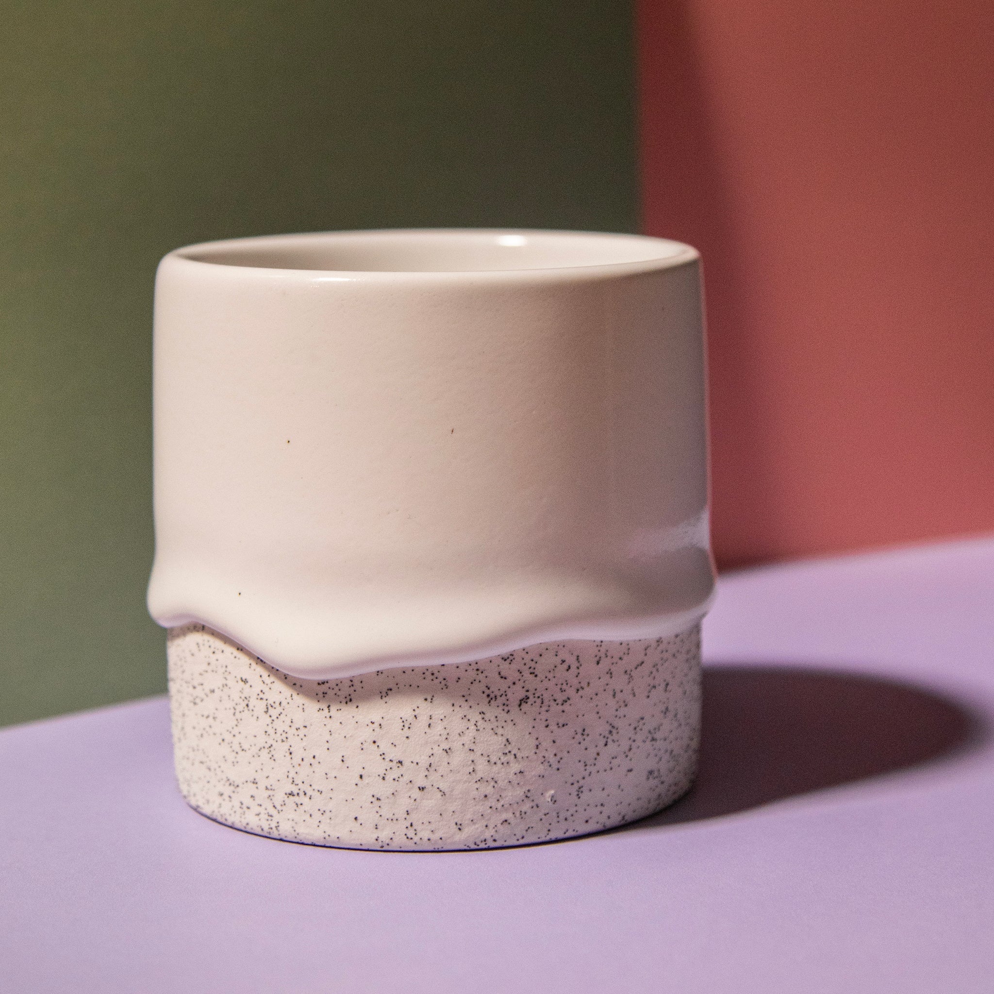 Drippy Pots Squat Cylinder — Handmade Ceramic (12 oz)