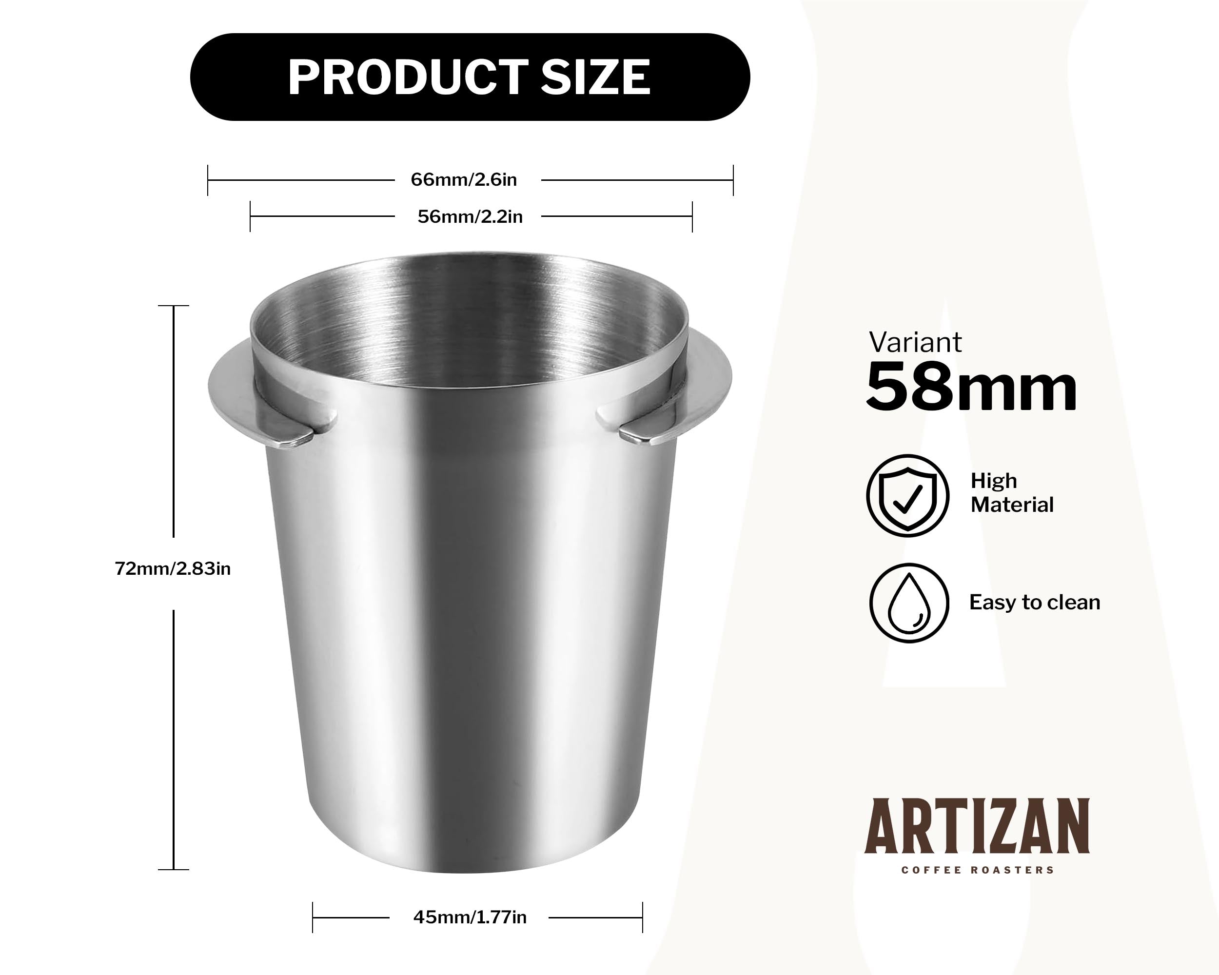 Artizan Espresso Dosing Cup (51 / 53 / 58 mm)