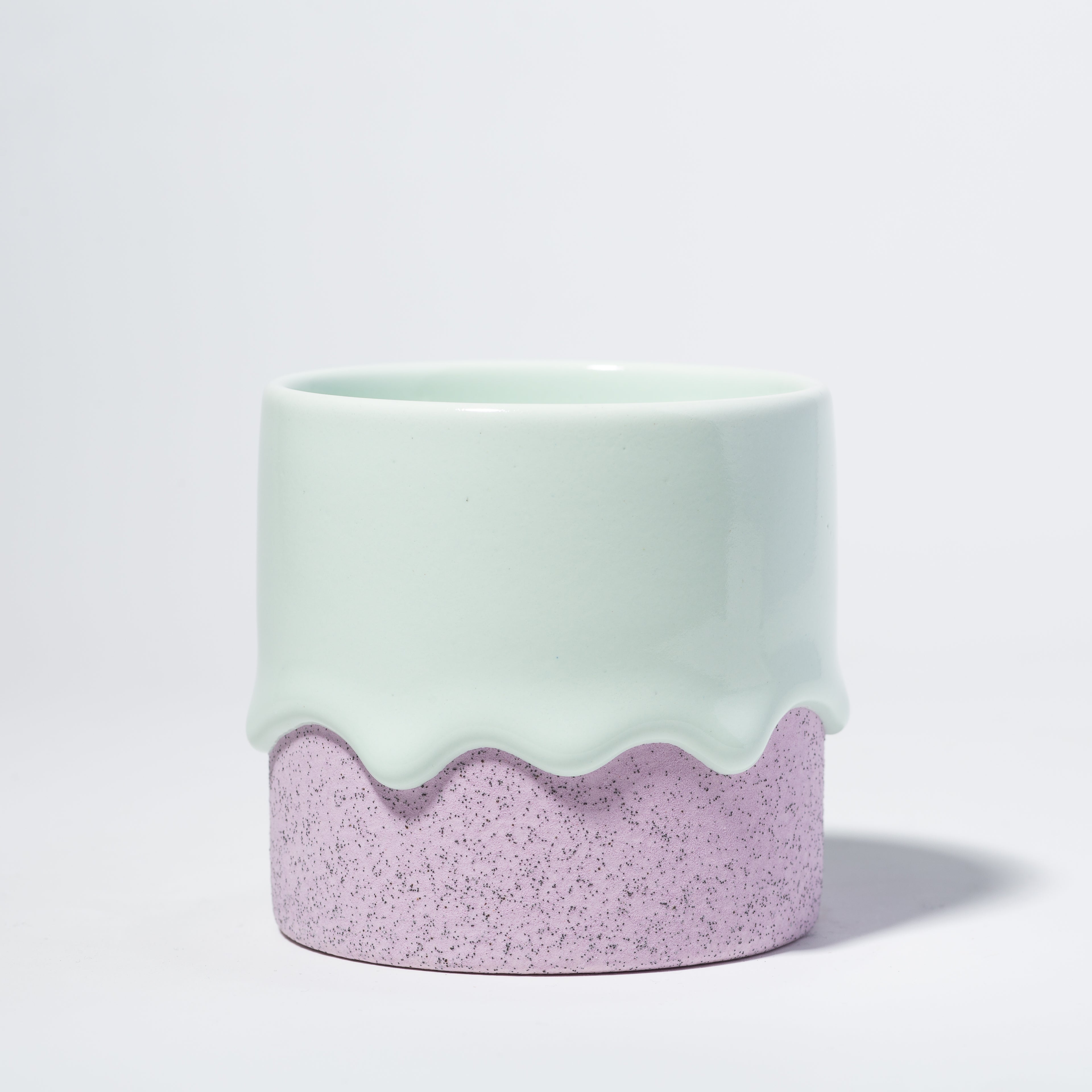 Drippy Pots Squat Cylinder — Handmade Ceramic (12 oz)