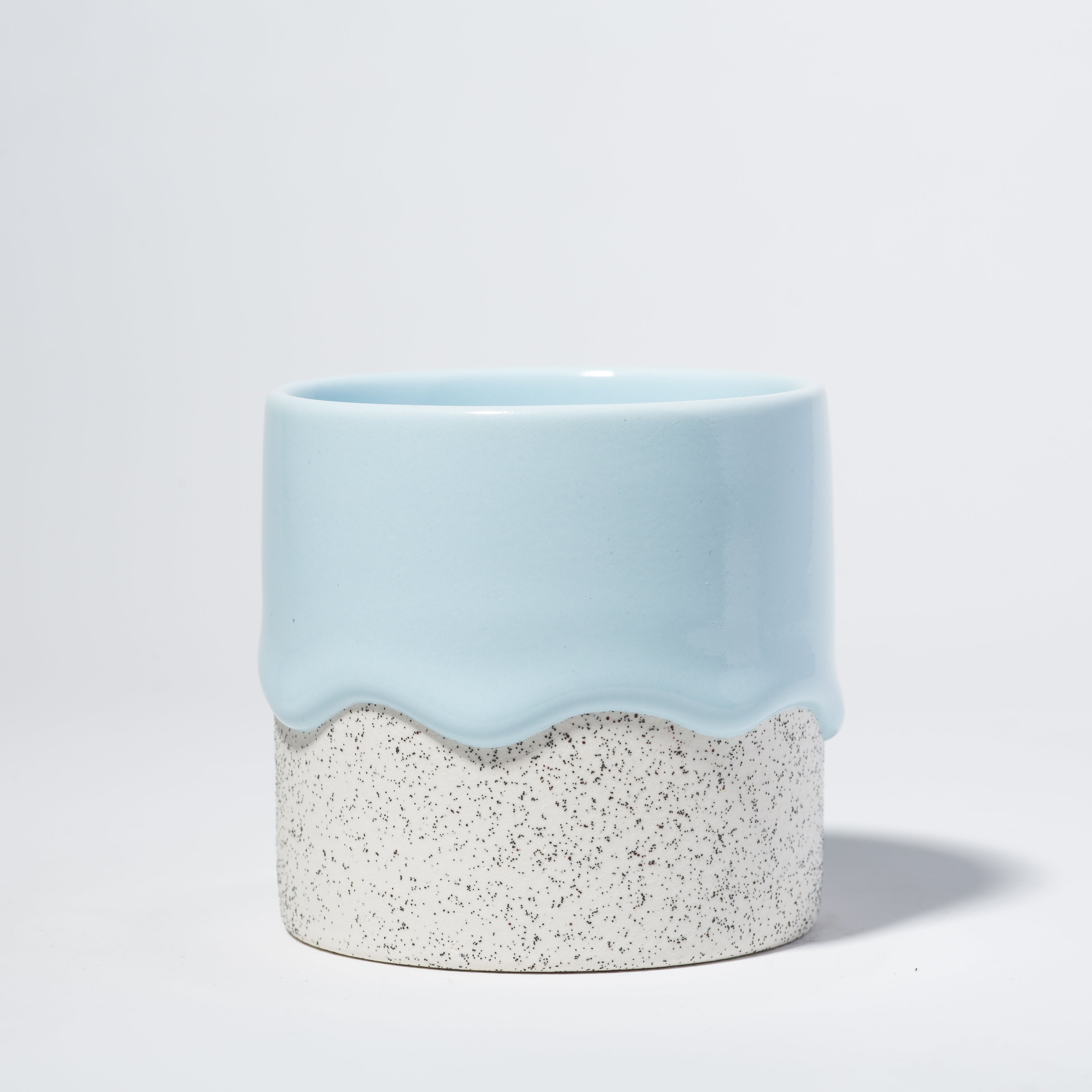 Drippy Pots Squat Cylinder — Handmade Ceramic (12 oz)