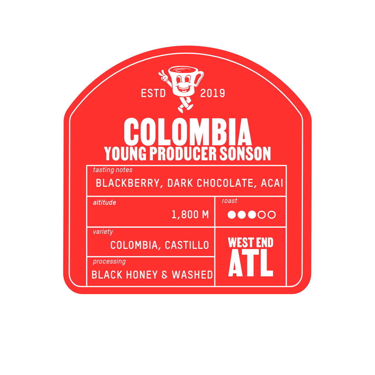 Colombia Sonson Black Honey single origin coffee from Portrait Coffee, image 3
