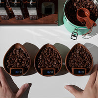 Electronic Walnut Coffee Scale With Leaf Shade