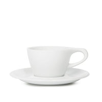 Lino Single Cappuccino Cup & Saucer - White (5oz/148ml)