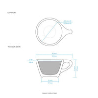 Lino Single Cappuccino Cup & Saucer - Black (5oz/148ml)