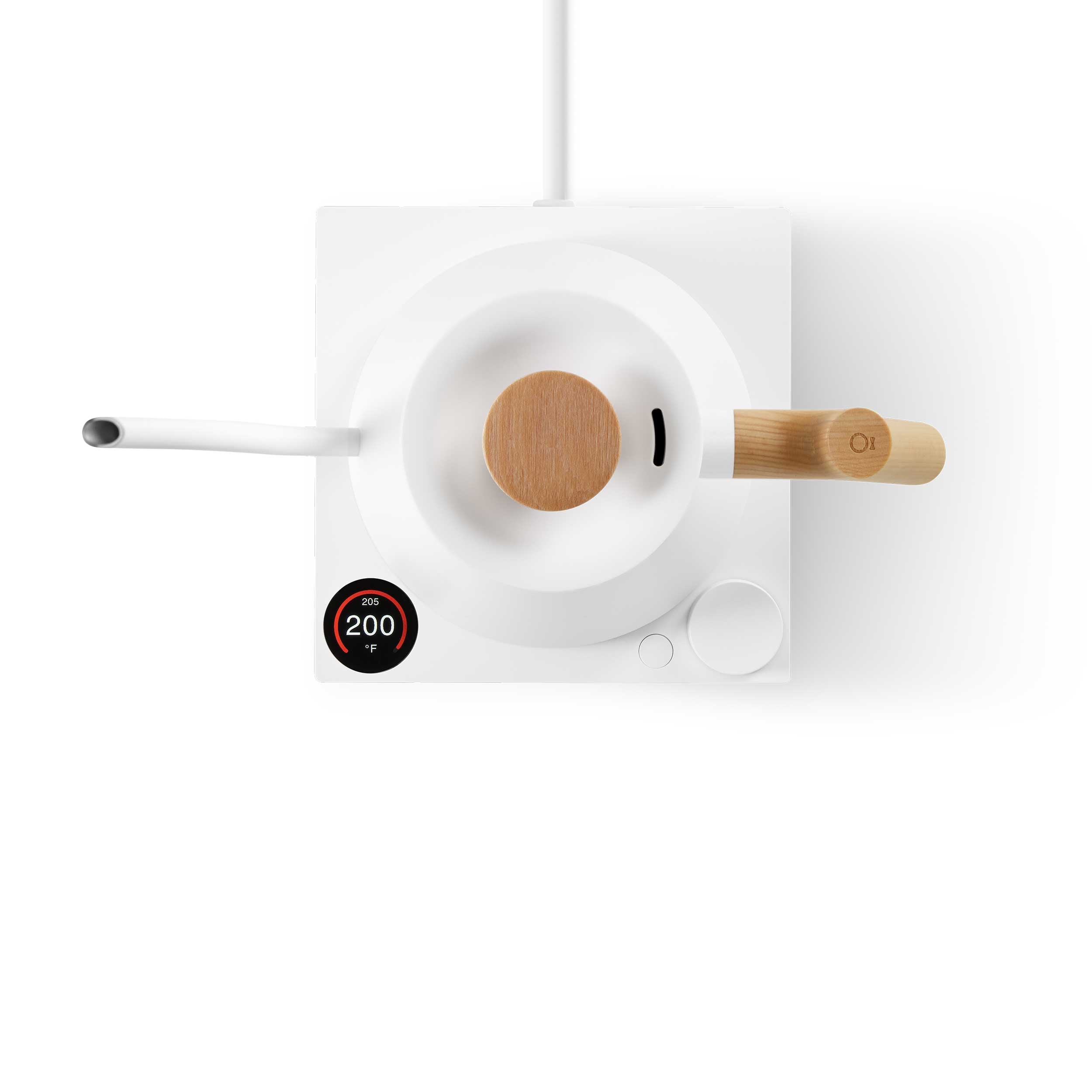 Fellow Stagg EKG Pro Electric Kettle - Matte White w/ Maple