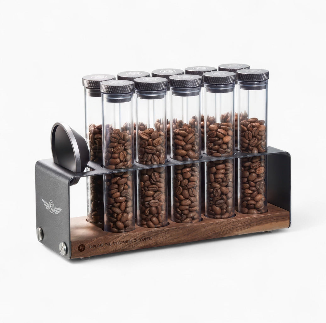 Single-Dose Bean Tube Stand with One-Way Valves